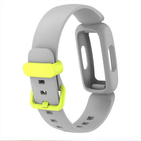 Strap-it Strap-It Bracelet silicone Fitbit Ace 3 (gris/jaune)