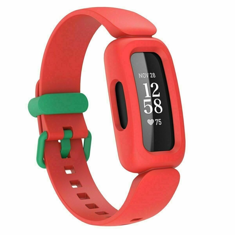 Strap-it Strap-It Bracelet silicone Fitbit Ace 3 (rouge/vert)