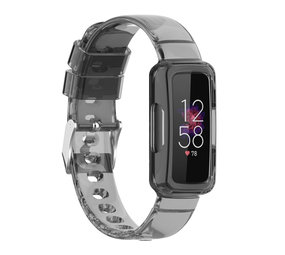 Strap-it Bracelet Clear TPU Fitbit Luxe (transparent-noir)