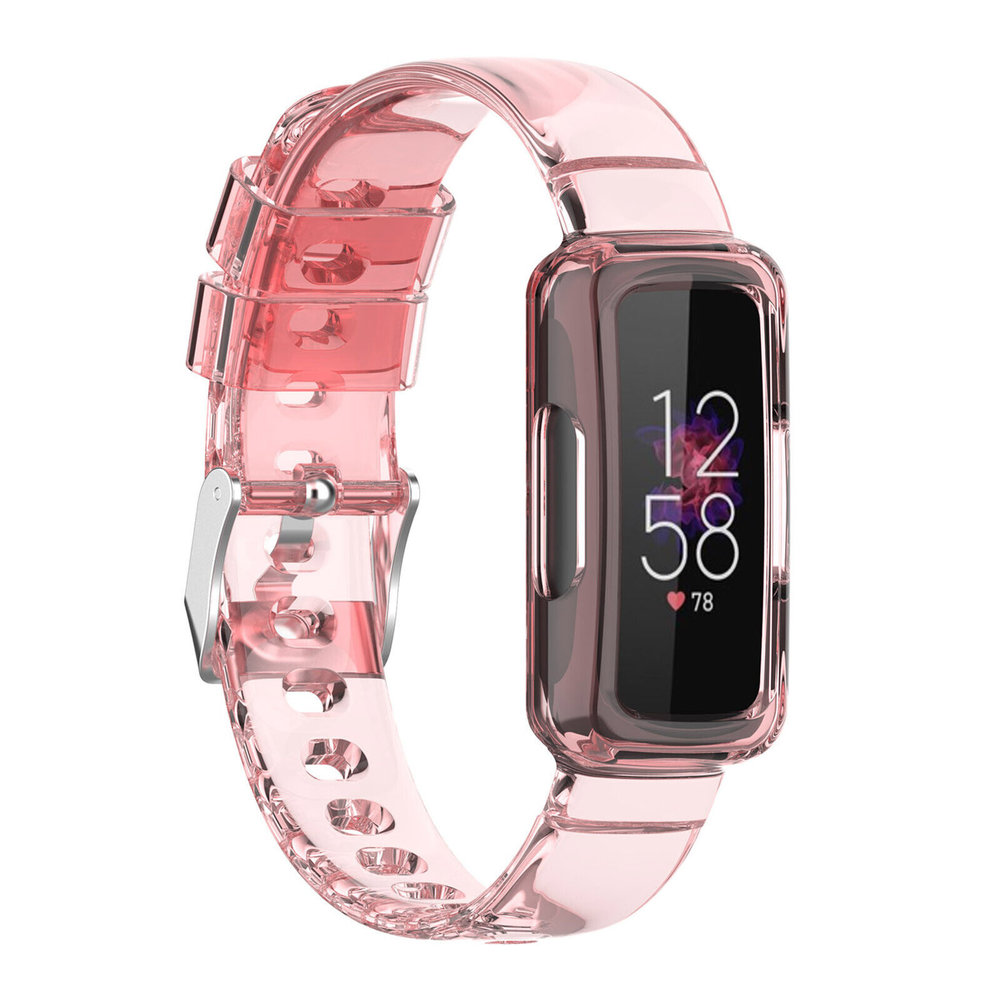 Strap-it Strap-It Bracelet Clear TPU Fitbit Luxe (transparent-rose)