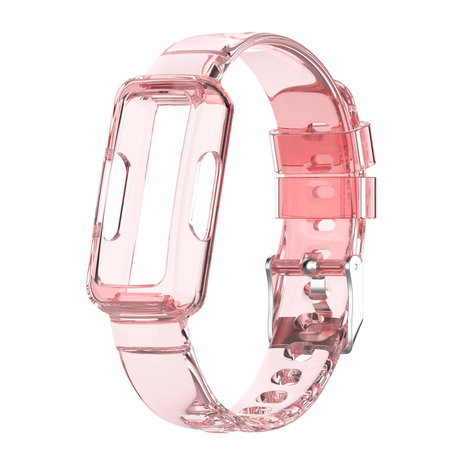 Bracelet Clear TPU Fitbit Luxe (transparent-rose) 