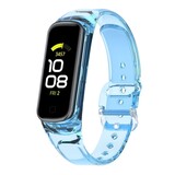 Strap-it Bracelet cristal décoloration du soleil Samsung Galaxy Fit 2(transparente-bleu)