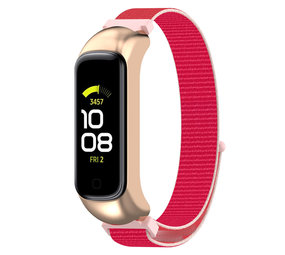 Strap-it Bracelet nylon Samsung Galaxy Fit 2 (rouge-rose)
