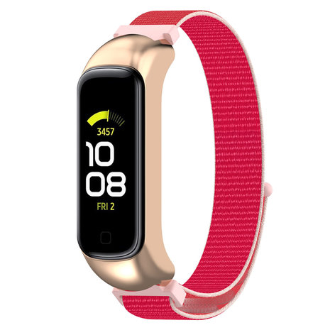 Strap-it Strap-It Bracelet nylon Samsung Galaxy Fit 2 (rouge-rose)