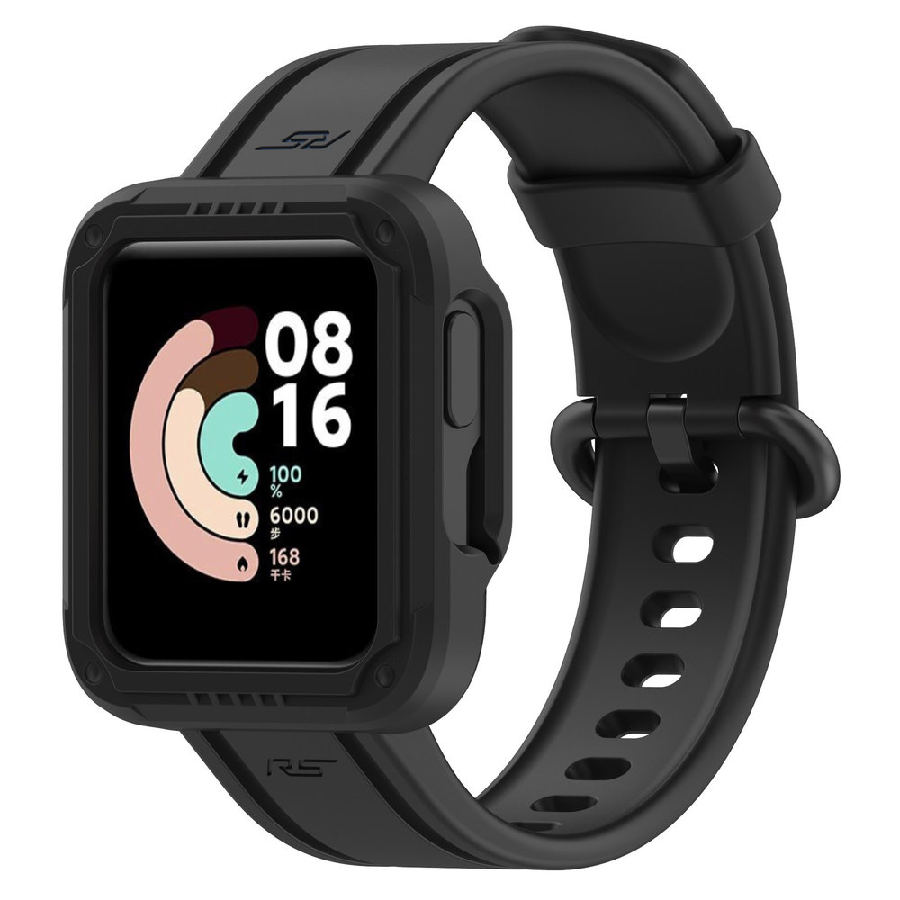 Strap-it Strap-It Bracelet silicon avec frame Xiaomi Mi Watch Lite (noir)