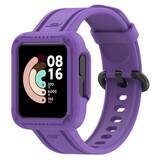 Strap-it Bracelet silicon avec frame Xiaomi Mi Watch Lite (violet)