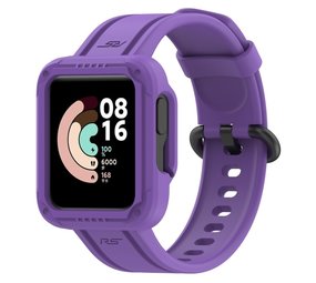 Strap-it Bracelet silicon avec frame Xiaomi Mi Watch Lite (violet)