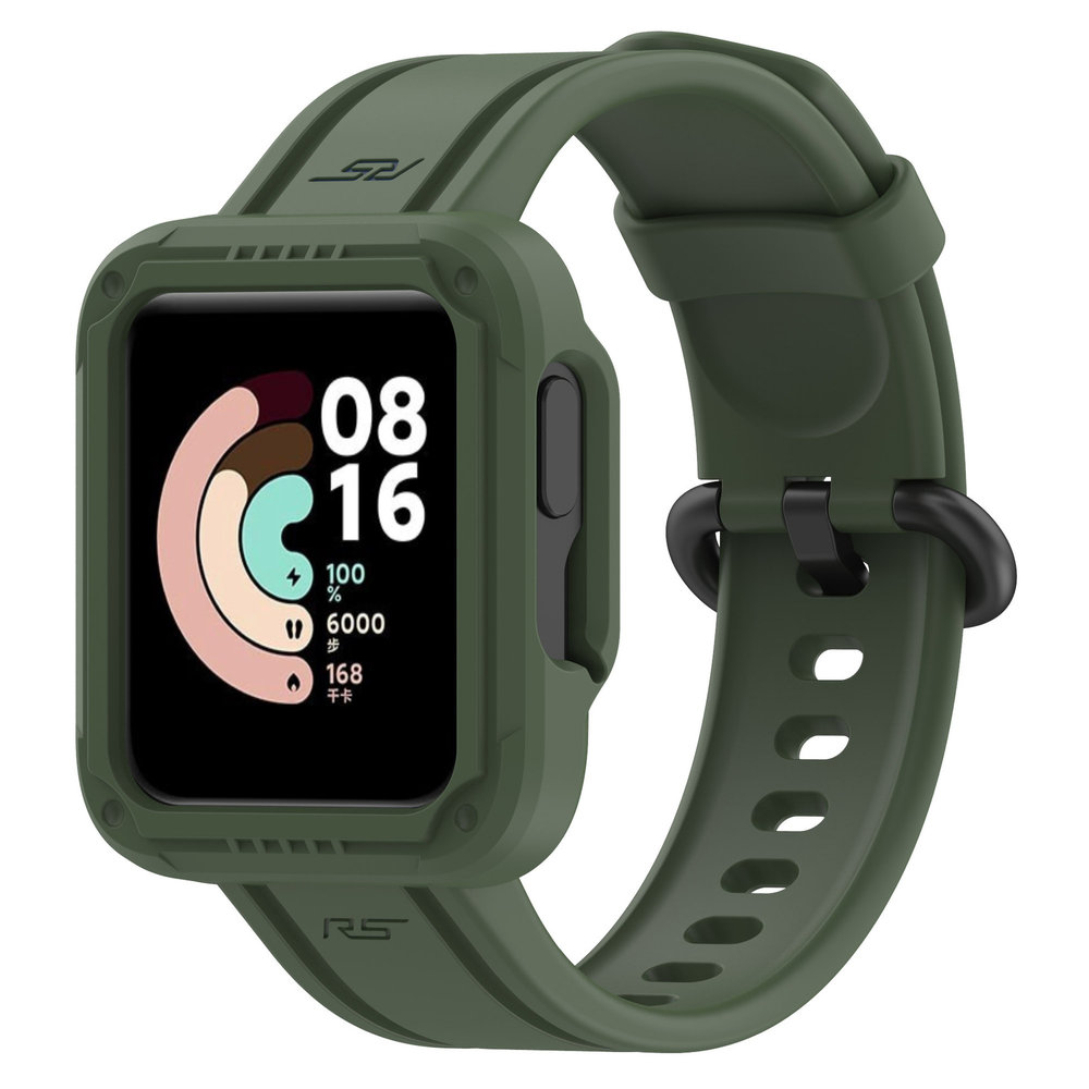 Strap-it Strap-It Bracelet silicon avec frame Xiaomi Mi Watch Lite (vert foncé)