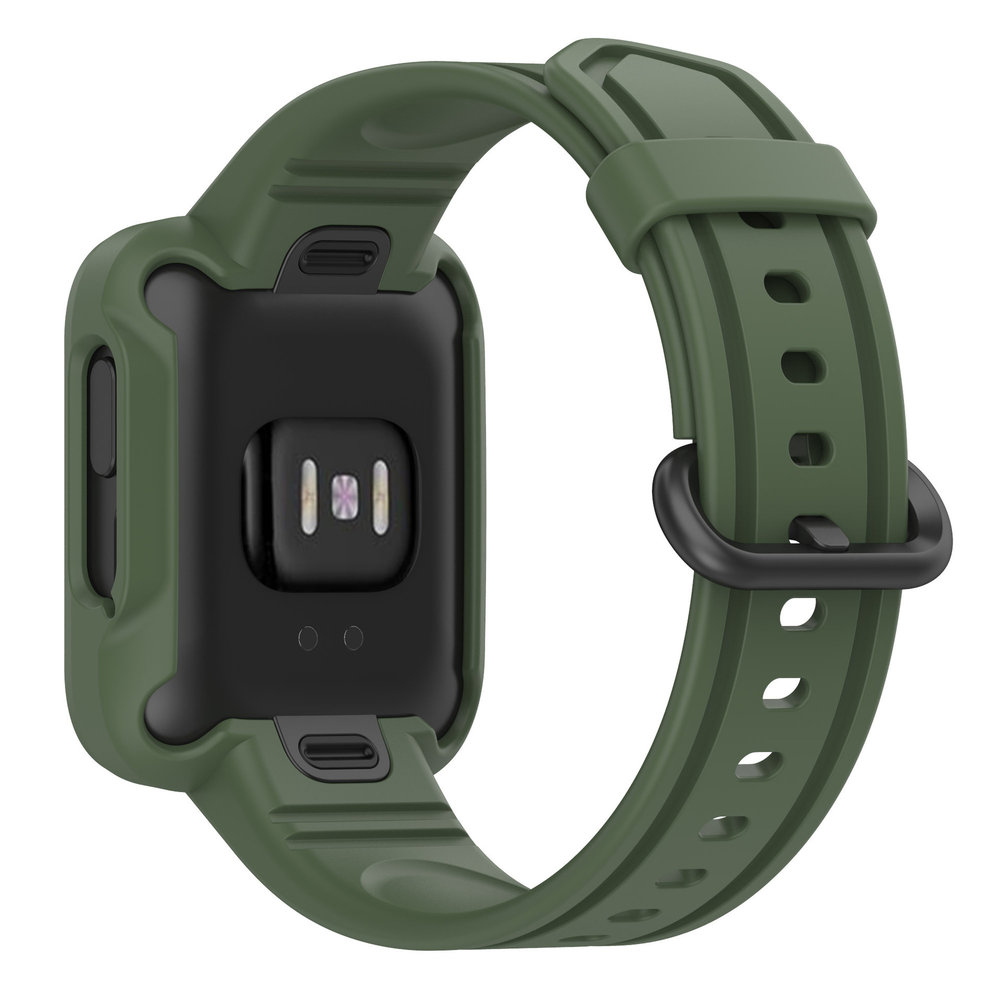 Strap-it Strap-It Bracelet silicon avec frame Xiaomi Mi Watch Lite (vert foncé)
