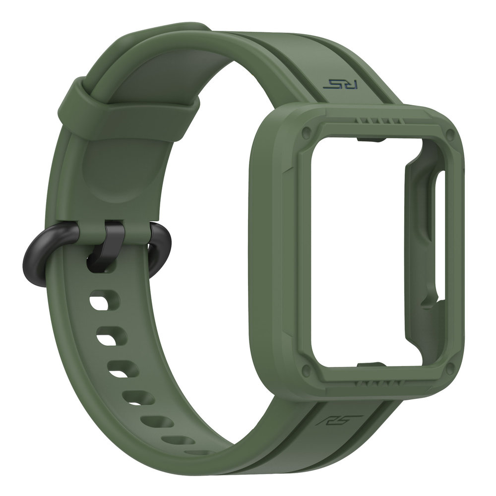 Strap-it Strap-It Bracelet silicon avec frame Xiaomi Mi Watch Lite (vert foncé)