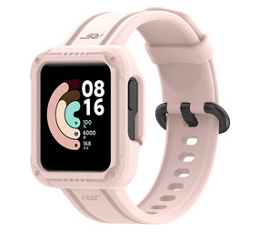 Strap-it Bracelet silicon avec frame Xiaomi Mi Watch Lite (rose)