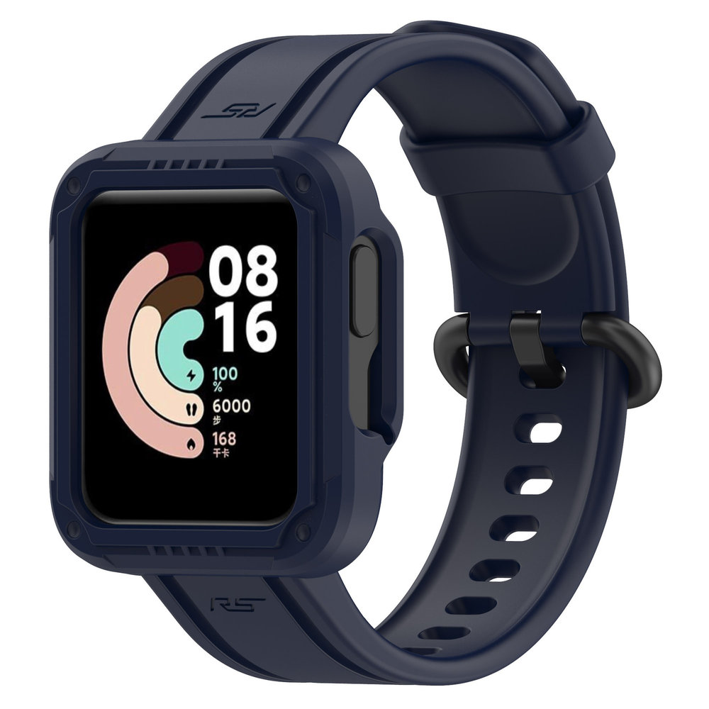Strap-it Strap-It Bracelet silicon avec frame Xiaomi Mi Watch Lite (bleu foncé)