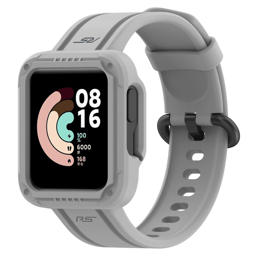 Strap-it Strap-It Bracelet silicon avec frame Xiaomi Mi Watch Lite (gris)