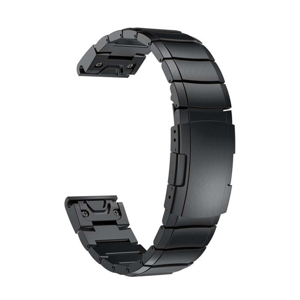 Strap-it Strap-It Bracelet métal Garmin Fenix 5/6 (noir)