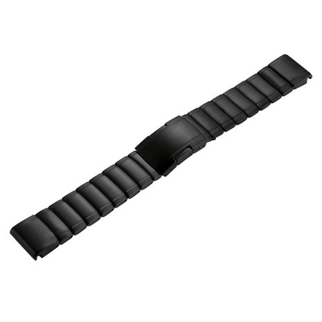 Strap-it Strap-It Bracelet métal Garmin Fenix 5/6 (noir)