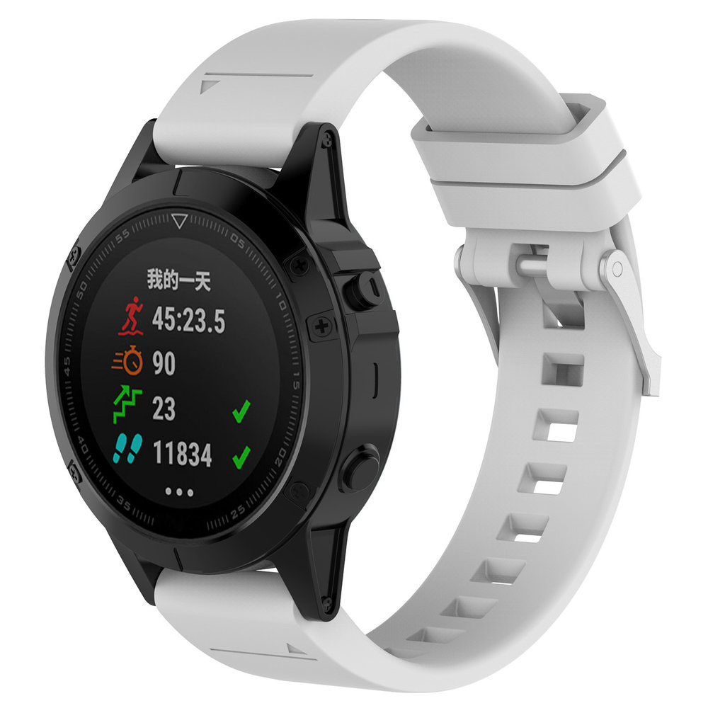 Strap-it Strap-It Bracelet silicone brillant Garmin Fenix 5s/6s (blanc)