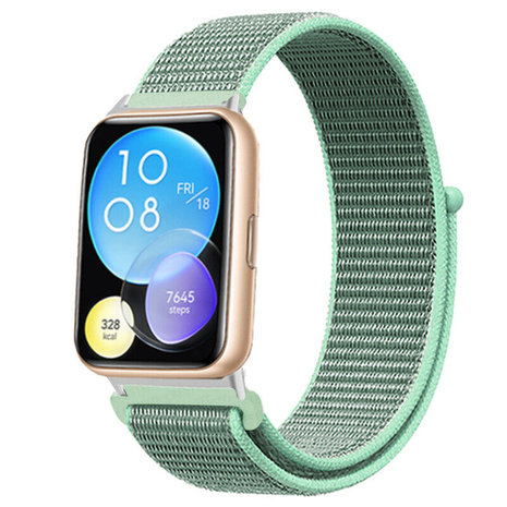 Strap-it Strap-It Bracelet nylon Huawei Watch Fit 2 (menthe) Strap-it Strap-It Bracelet nylon Huawei Watch Fit 2 (menthe)