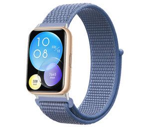 Strap-it Bracelet nylon Huawei Watch Fit 2 (bleu)