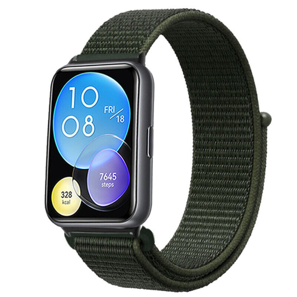Strap-it Strap-It Bracelet nylon Huawei Watch Fit 2 (vert armée)