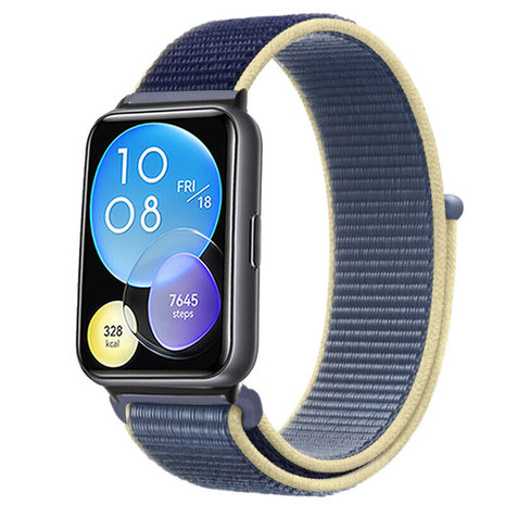 Strap-it Strap-It Bracelet nylon Huawei Watch Fit 2 (bleu glacier) Strap-it Strap-It Bracelet nylon Huawei Watch Fit 2 (bleu glacier)