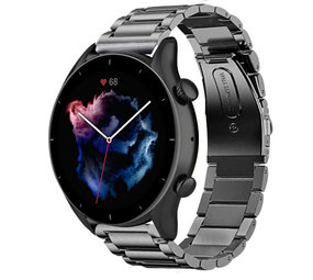 Strap-it Bracelet titane Amazfit GTR 3 (gris)