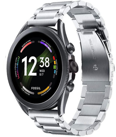 Strap-it Strap-It Bracelet titane Fossil Gen 6  44mm (argent)