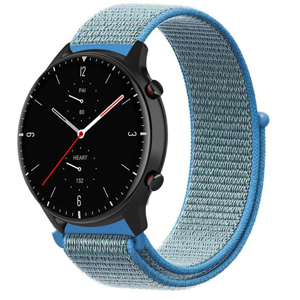 Strap-it Strap-It Bracelet nylon Amazfit GTR 2 (bleu)