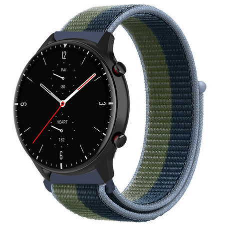 Strap-it Strap-It Bracelet nylon Amazfit GTR 2 (vert mousse)
