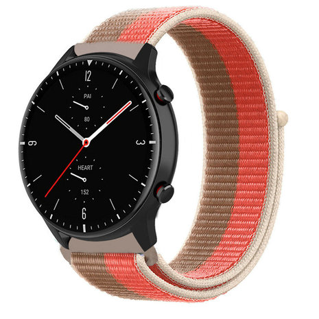 Strap-it Strap-It Bracelet nylon Amazfit GTR 2 (pomelo rose)