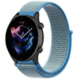Strap-it Bracelet nylon Amazfit GTR 3 (bleu)