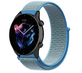 Strap-it Bracelet nylon Amazfit GTR 3 (bleu)
