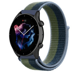 Strap-it Bracelet nylon Amazfit GTR 3 (vert mousse)
