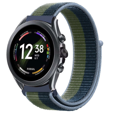 Strap-it Strap-It Bracelet nylon Fossil Gen 6 44mm (vert mousse) Strap-it Strap-It Bracelet nylon Fossil Gen 6 44mm (vert mousse)