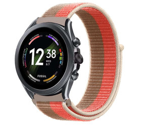 Strap-it Bracelet nylon Fossil Gen 6 44mm (pomelo rose)