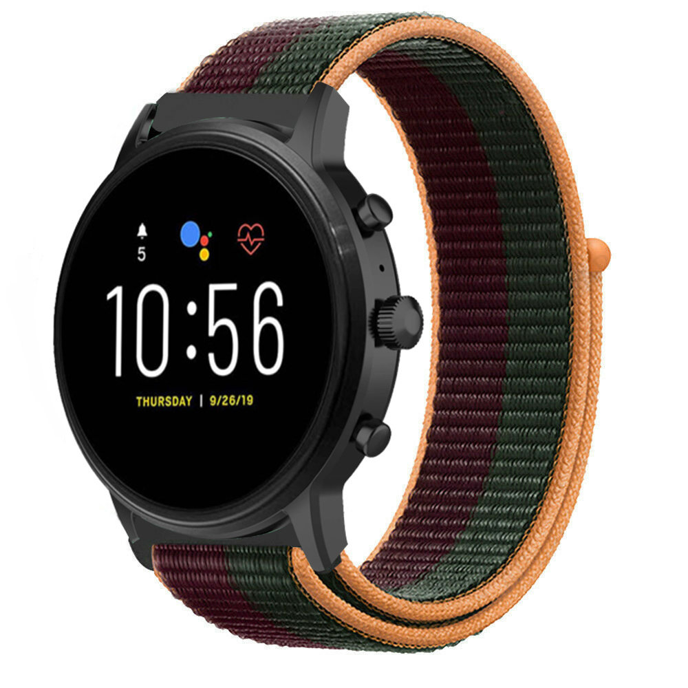 Strap-it Strap-It Bracelet nylon Fossil Gen 5 (cerice foncée)