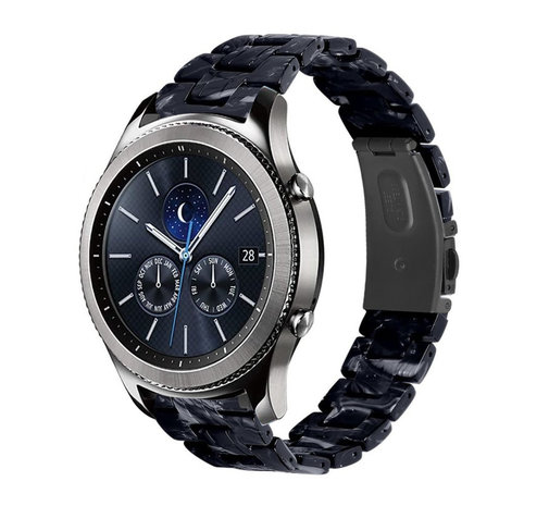 Strap-it Strap-It Bracelet résine Samsung Gear S3 (noir/blanc)