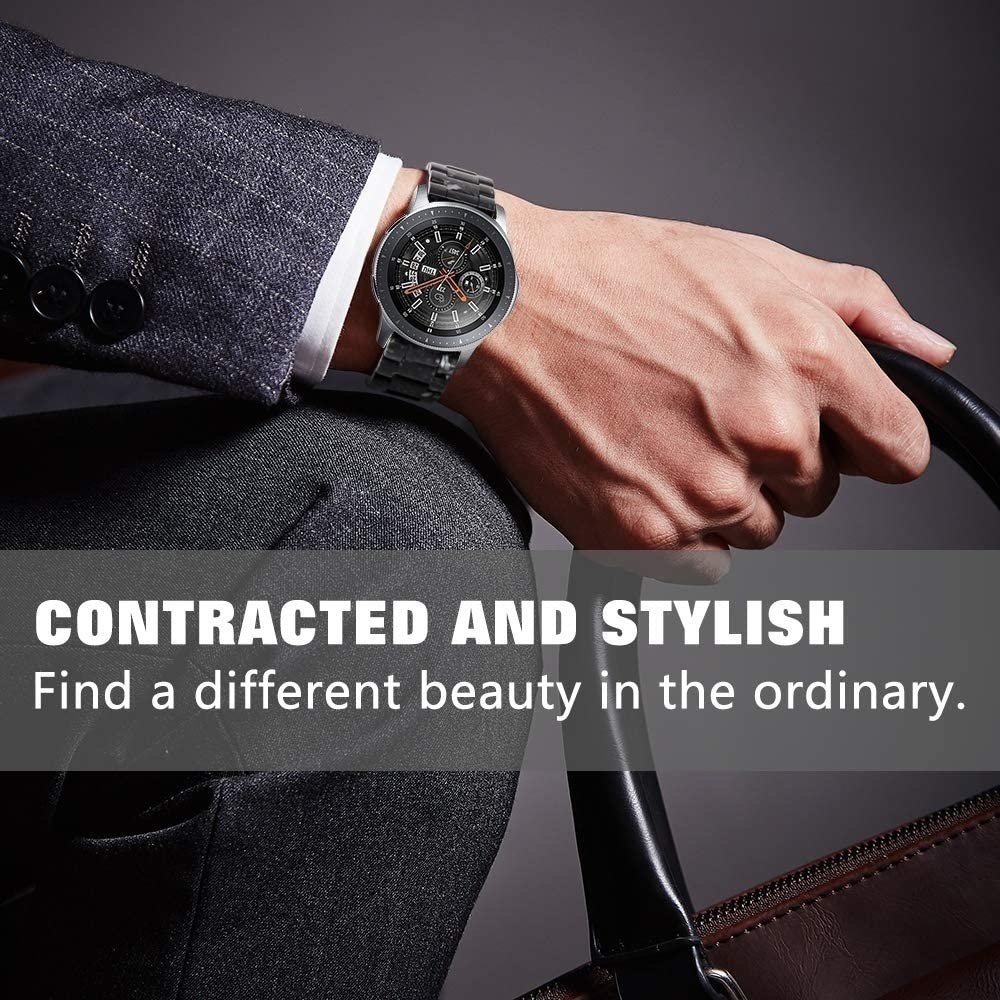 Strap-it Strap-It Bracelet résine Samsung Gear S3 (noir/blanc)