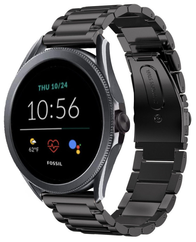 Strap-it Strap-It Bracelet acier Fossil Gen 5e 44mm (noir)