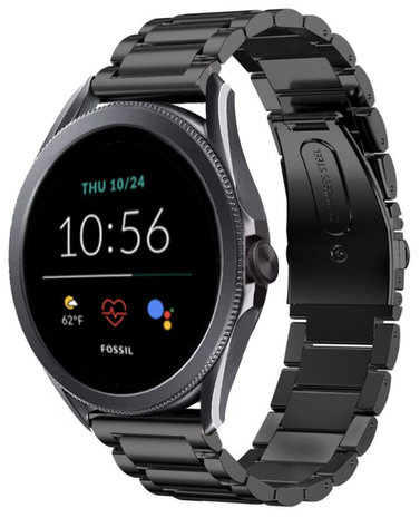 Strap-it Strap-It Bracelet acier Fossil Gen 5e 44mm (noir)
