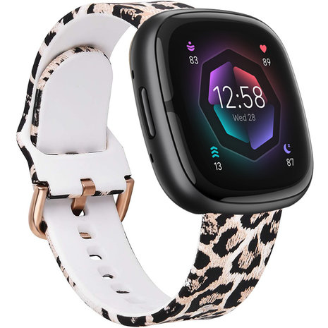 Strap-it Strap-It Bracelet Lucky Leopard Fitbit Sense 2