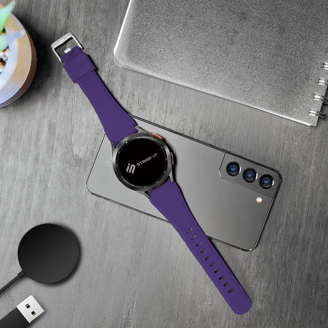 Bracelet silicone Samsung Galaxy Watch 46 mm violet Braceletsmartwatch