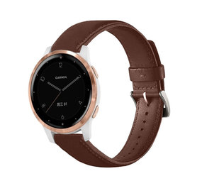 Strap-it Bracelet cuir Garmin Vivoactive 4s - 40 mm - marron rouge