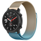 Strap-it Bracelet Milanais Xiaomi Amazfit GTR (bleu/or)