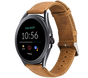 Strap-it Bracelet cuir Fossil Gen 5e 44mm (marron)