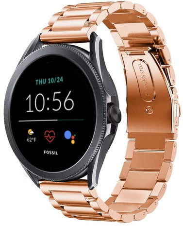 Strap-it Strap-it Bracelet acier Fossil Gen 5e 44mm (or rose)