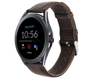 Strap-it Bracelet cuir Fossil Gen 5e 44mm (marron foncé)