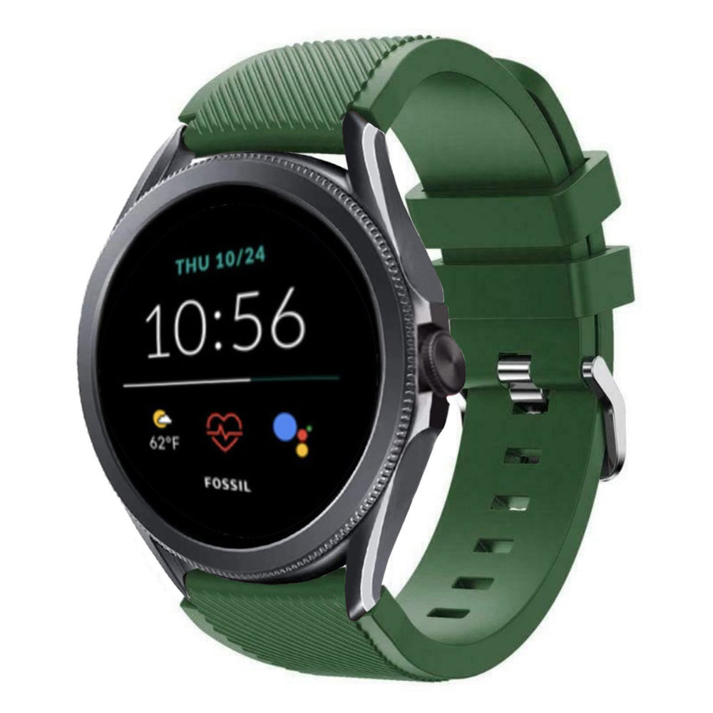 Strap-it Strap-it Bracelet silicone Fossil Gen 5e 44mm (vert armée)