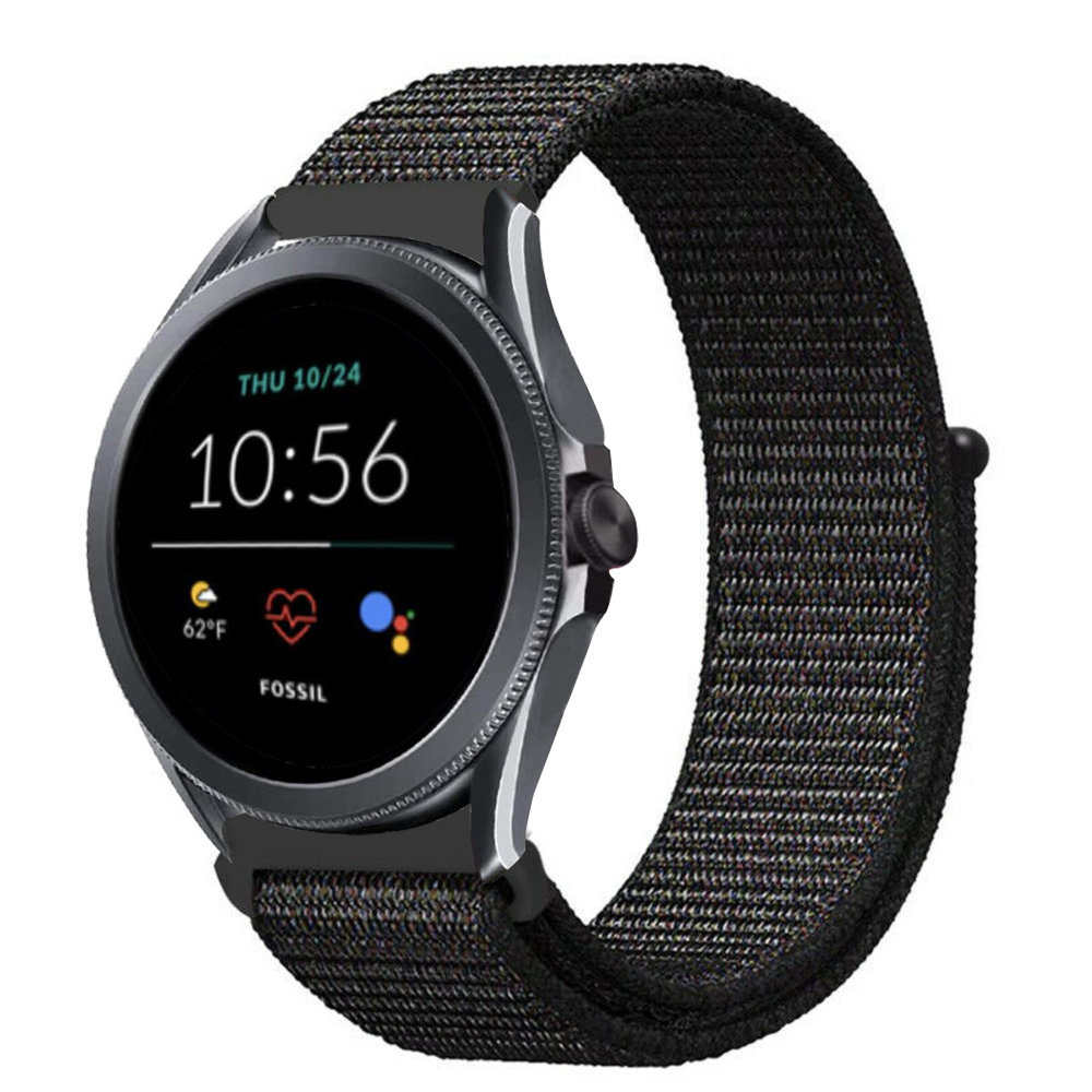 Strap-it Strap-it Bracelet nylon Fossil Gen 5e 44mm (noir) Strap-it Strap-it Bracelet nylon Fossil Gen 5e 44mm (noir)