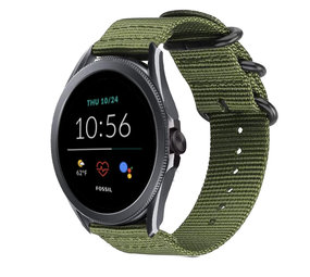 Strap-it Bracelet nylon boucle Fossil Gen 5e 44mm (vert)