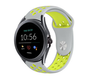 Strap-it Bracelet sport Fossil Gen 5e 44mm (gris/jaune)